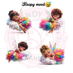 Rainbow Fairy Clipart Set: Magical Girls PNG