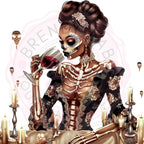 Halloween Skeleton Clipart: Spooky Chefs & Gothic Couples