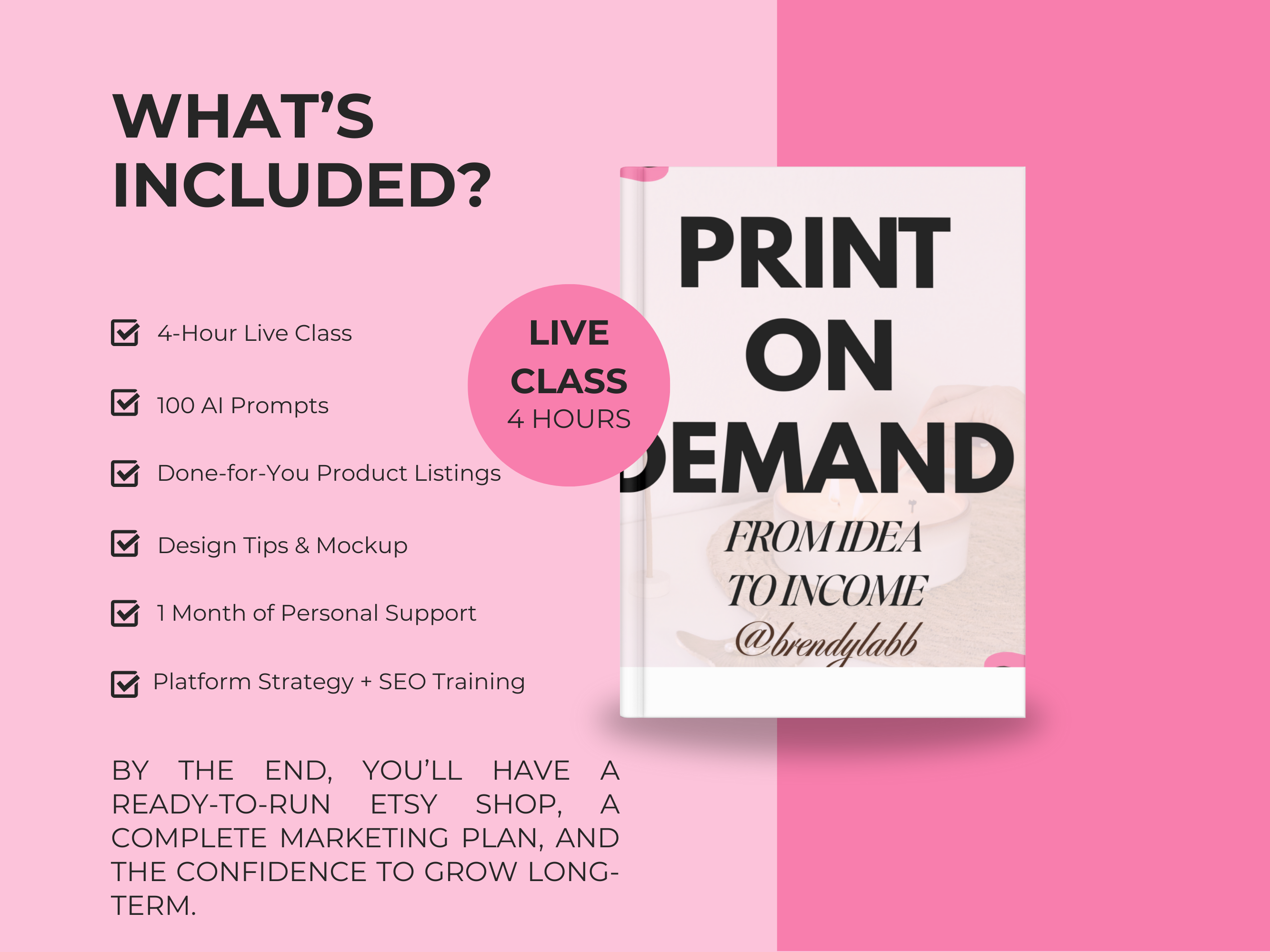 Print on Demand Masterclass: Idea to Income (LIve)