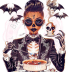 Halloween Skeleton Clipart: Spooky Chefs & Gothic Couples