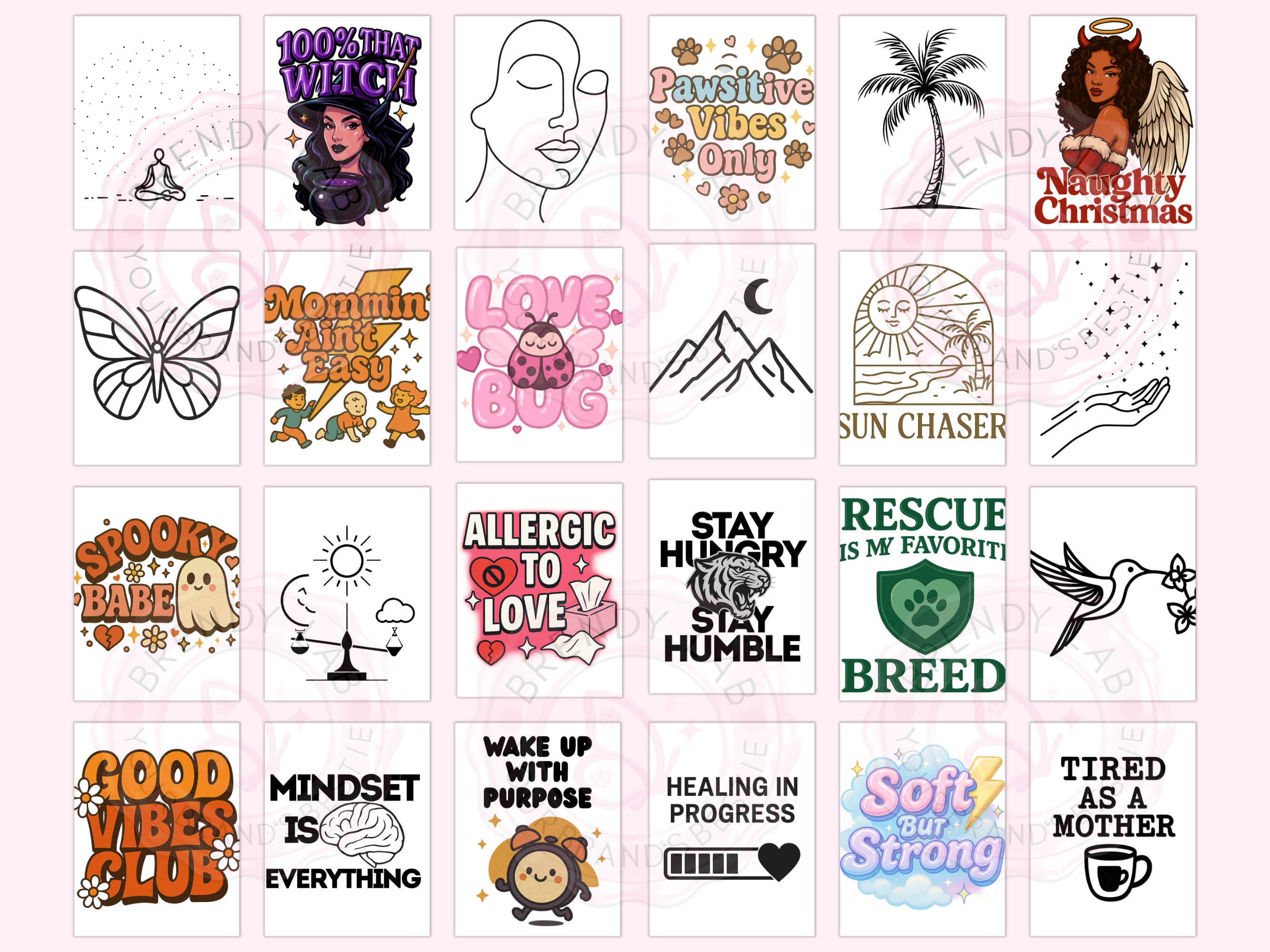 Etsy Shop Starter Kit – 100 Ready-to-Use Designs + Free Etsy Success Guide + Mockups