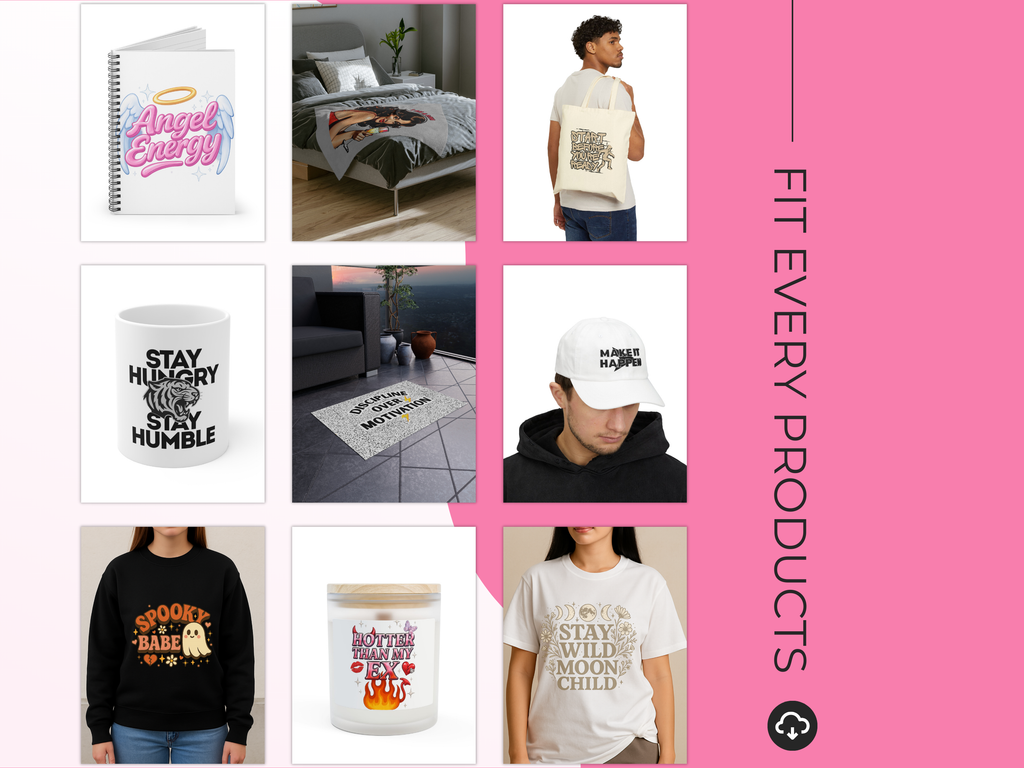 Etsy Shop Starter Kit – 100 Ready-to-Use Designs + Free Etsy Success Guide + Mockups