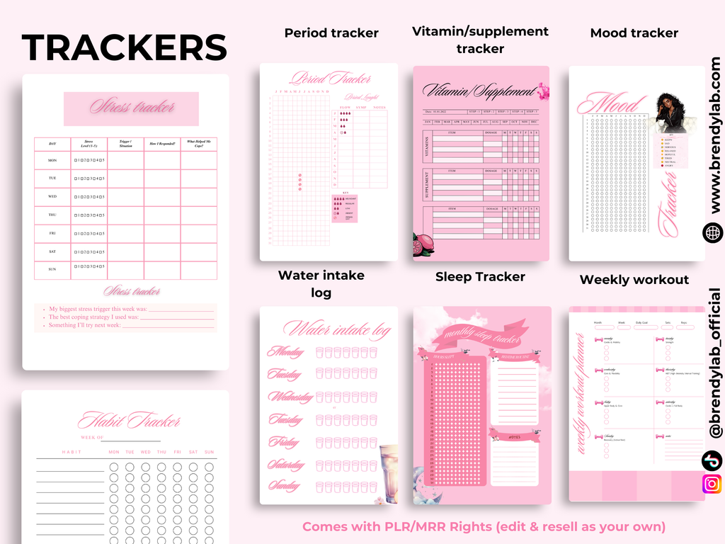 Serenity Wellness & Self-Care Planner PLR Bundle
