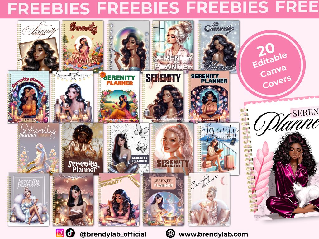 Serenity Wellness & Self-Care Planner PLR Bundle