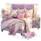Lilac Watercolor Clipart Bundle: Cozy Lifestyle PNG Images