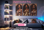 Glam Black Women Clipart Bundle: Afrocentric Fashion PNGs