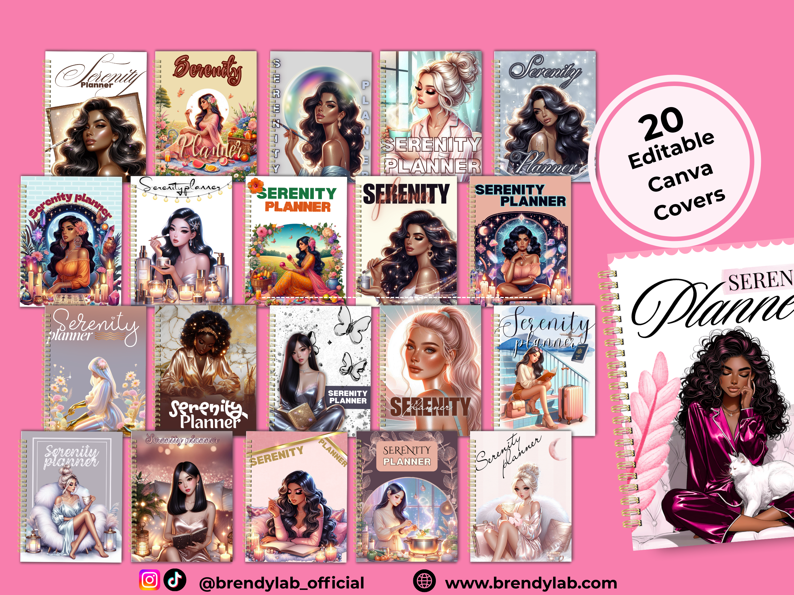 Serenity Wellness & Self-Care Planner PLR Bundle