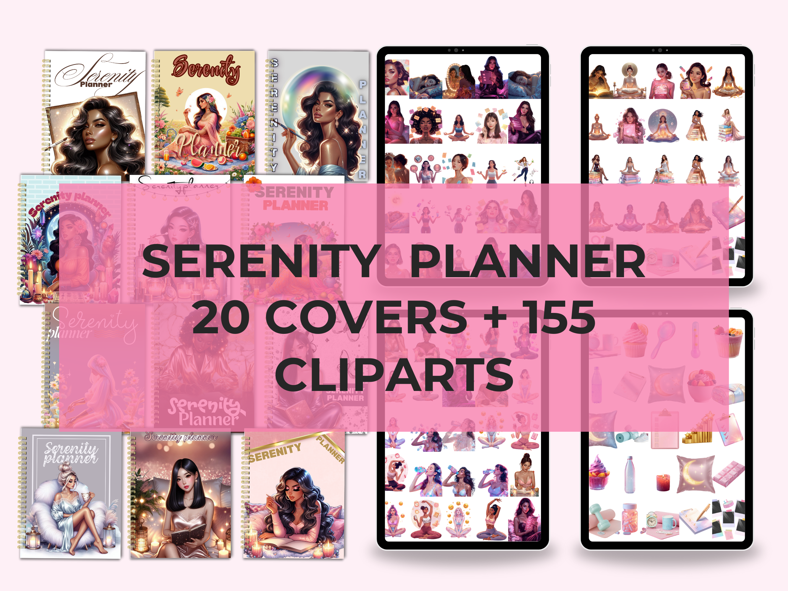 Serenity Wellness & Self-Care Planner PLR Bundle