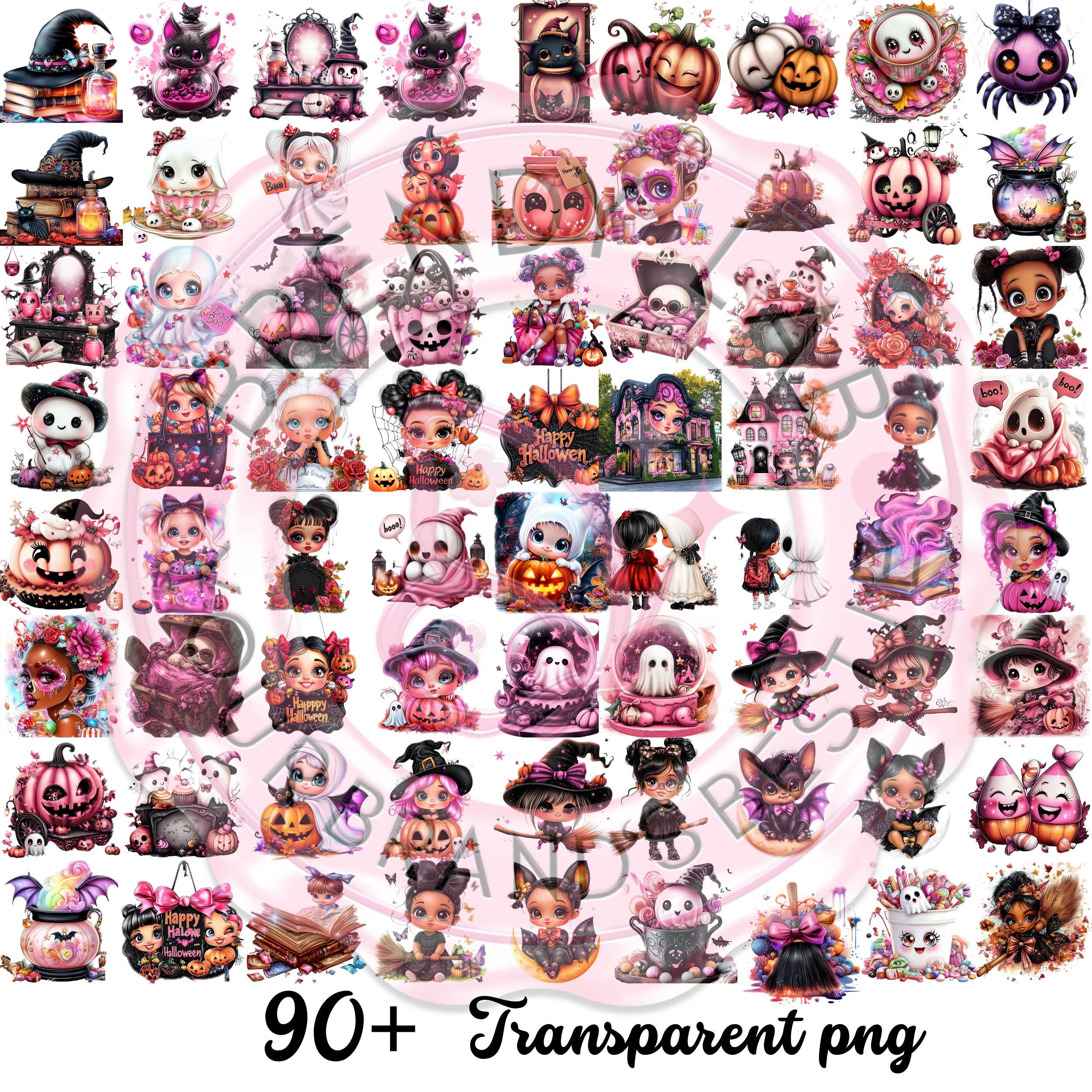 Halloween Clipart Bundle  for Crafters Transparent PNGs