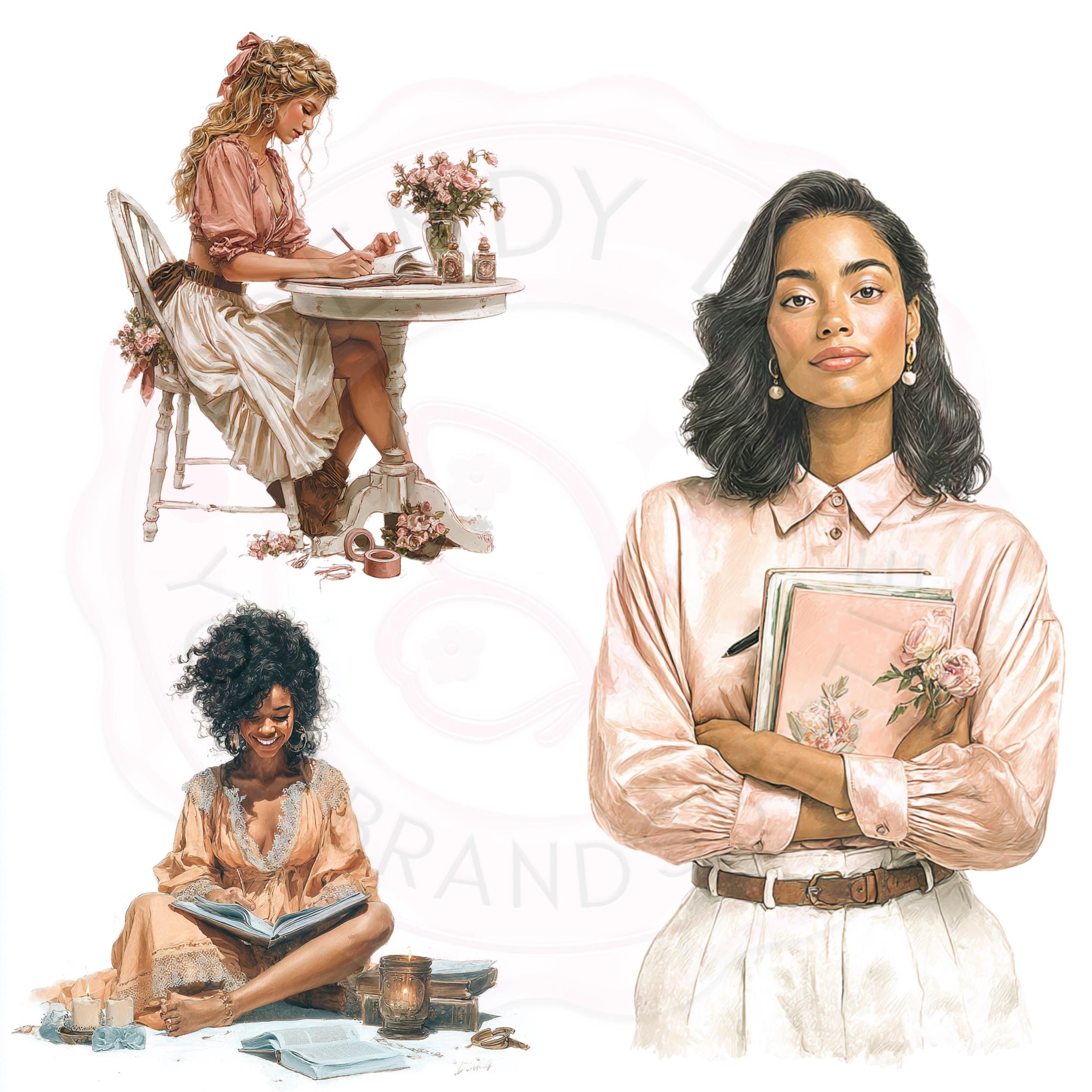 Watercolor Planner Clipart Bundle: Cozy Lifestyle PNG Graphics