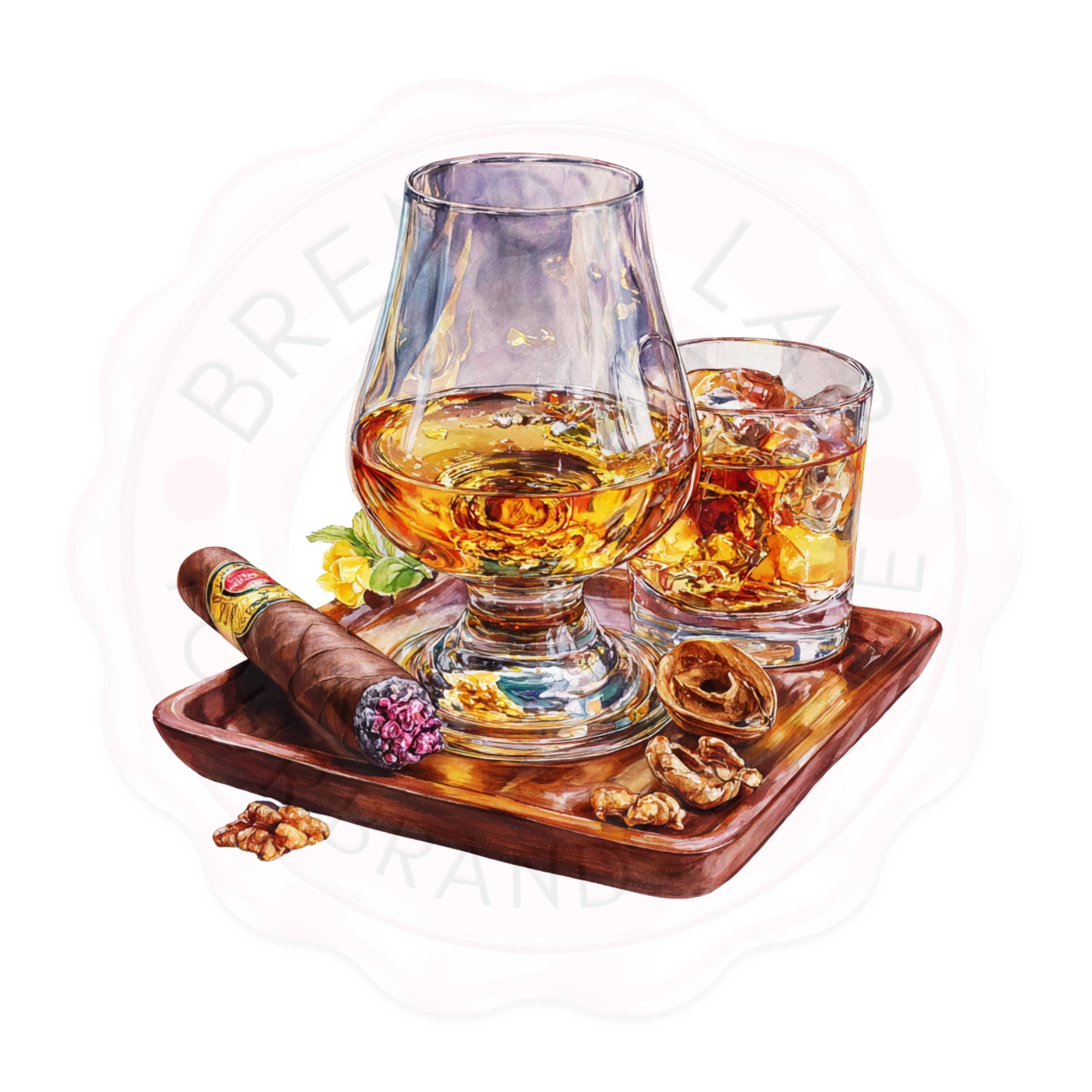 Watercolor Cocktail Clipart Bundle: Tropical Drinks, Wine, Beer