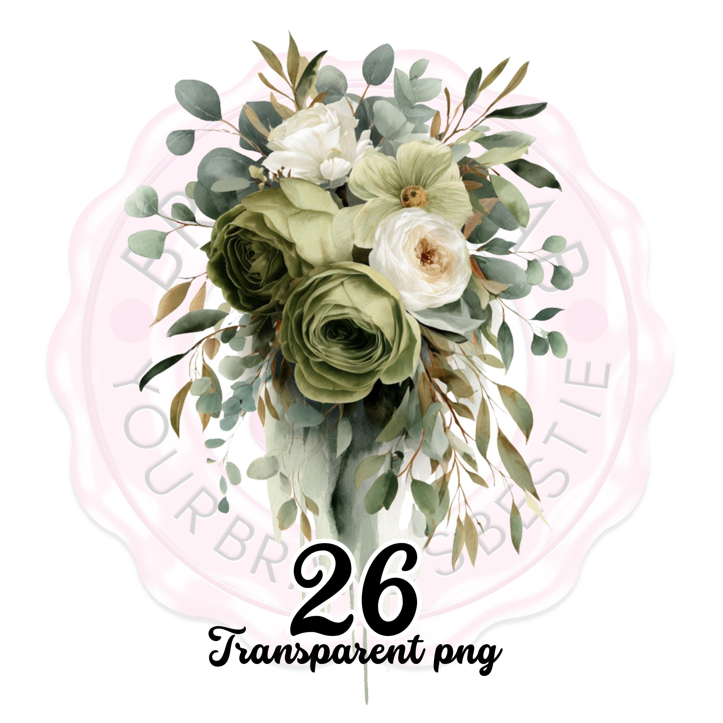 Floral Clipart Border PNG: Watercolor Wildflower Frame, Commercial Use