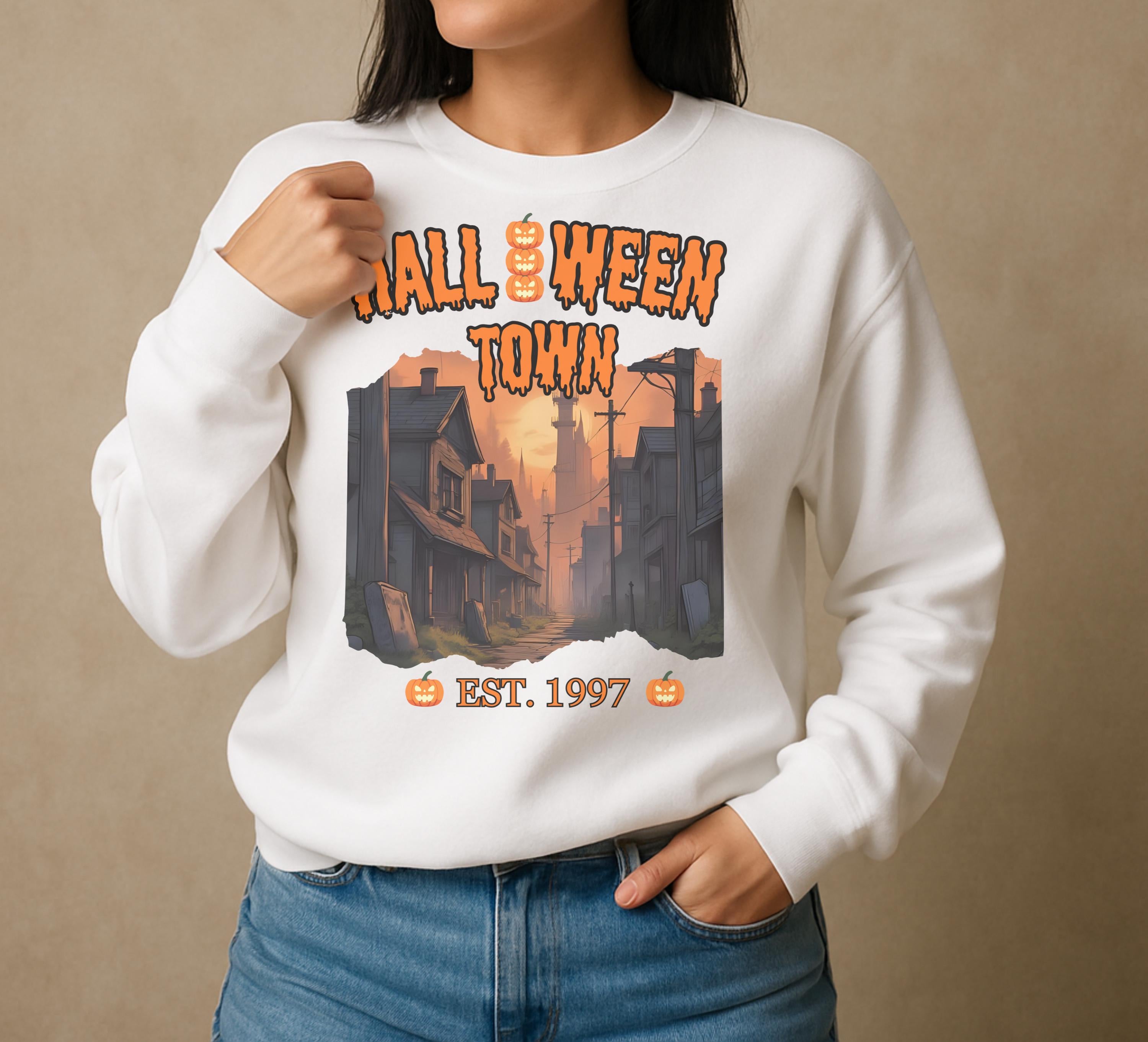 Halloweentown Sweatshirt: Retro 90s Style Halloween Spooky Sweater
