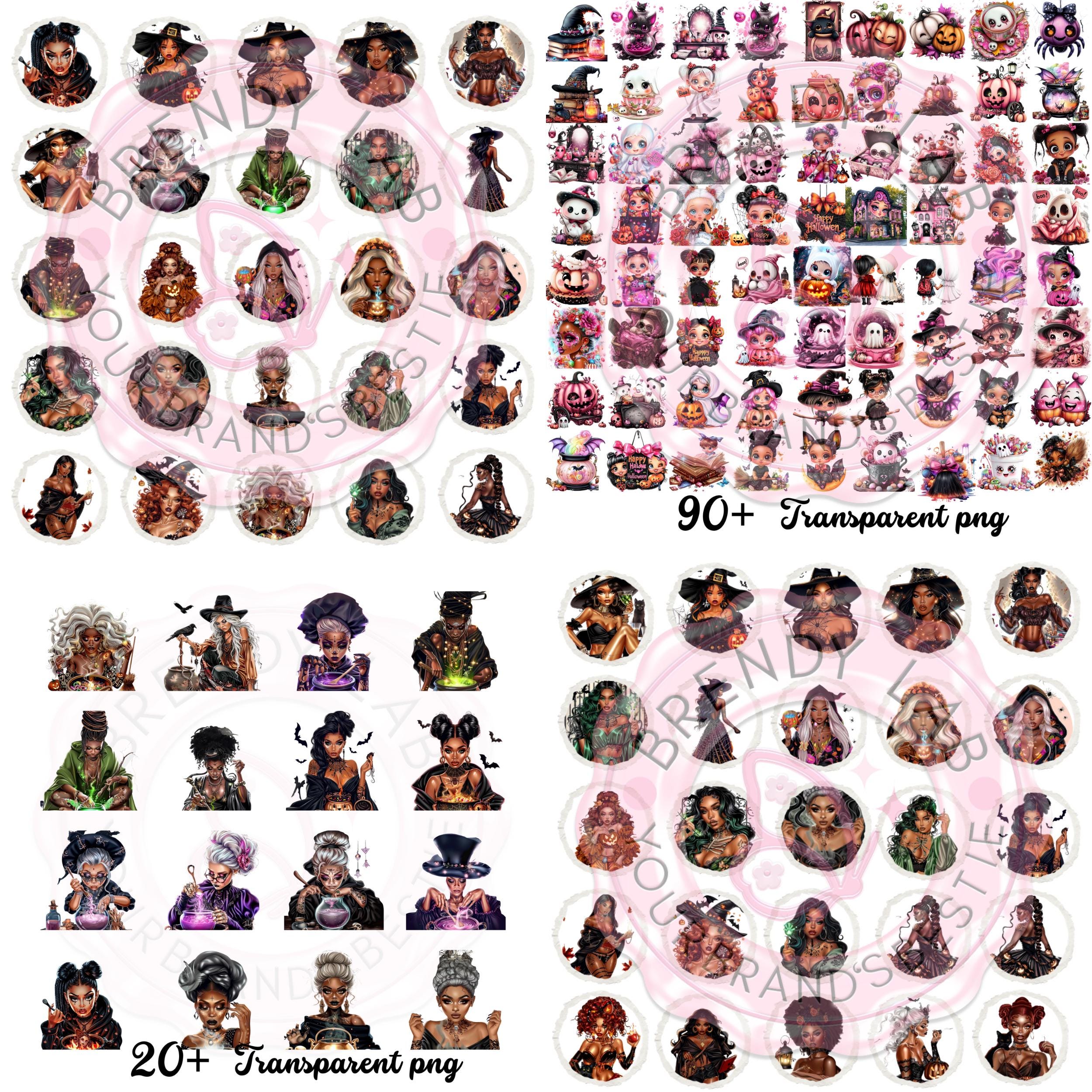 Halloween Clipart Mega Bundle: Witch, Ghost, Sublimation Designs