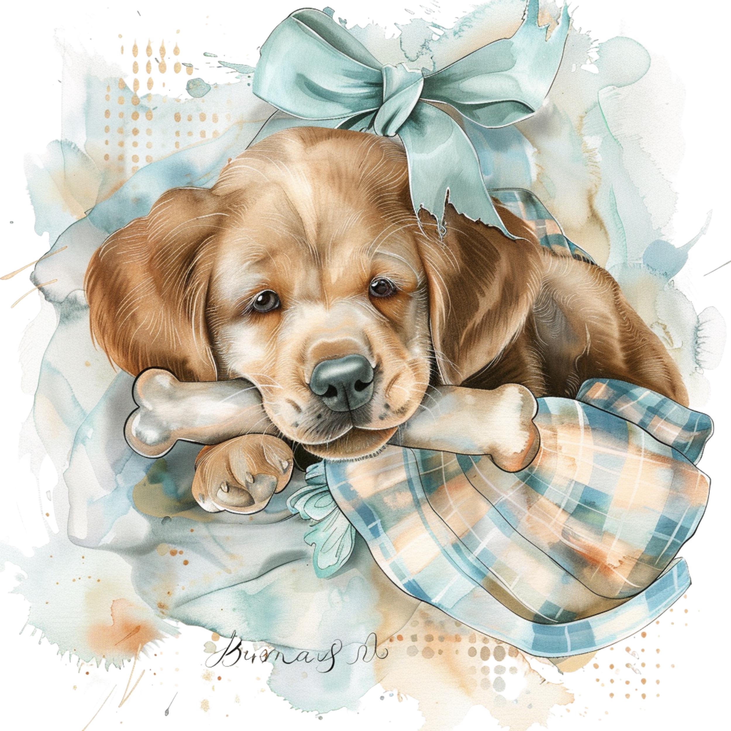 Watercolor Dog Clipart Bundle: 90+ Puppy PNGs, Pet Lover Design