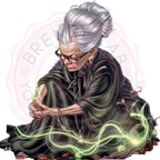 Creepy Witch Clipart Bundle: Gothic Halloween PNG Graphics