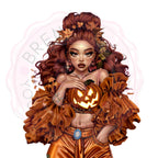 Black Girl Witch Clipart: Fall Fashion PNGs for Halloween