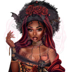 Black Girl Witch Clipart: Luxe Halloween PNG Bundle