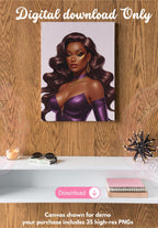 Glam Black Women Clipart Bundle: Afrocentric Fashion PNGs