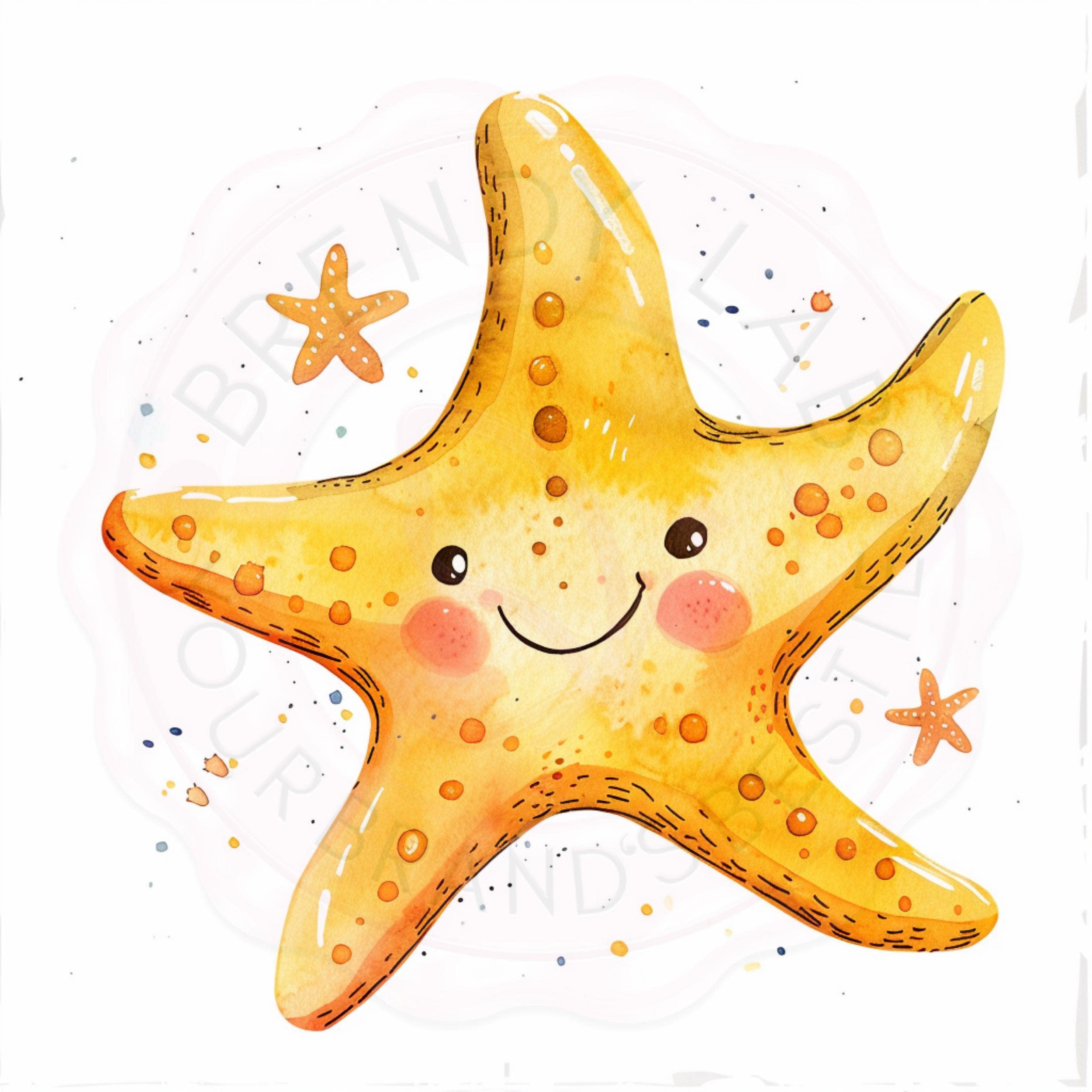 Watercolor Sea Animals Clipart Bundle , Cute Ocean Creatures PNG | Dolphin, Whale, Turtle, Shark, Jellyfish, Crab, Octopus