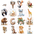 Watercolor Earth Animals Clipart | 15+