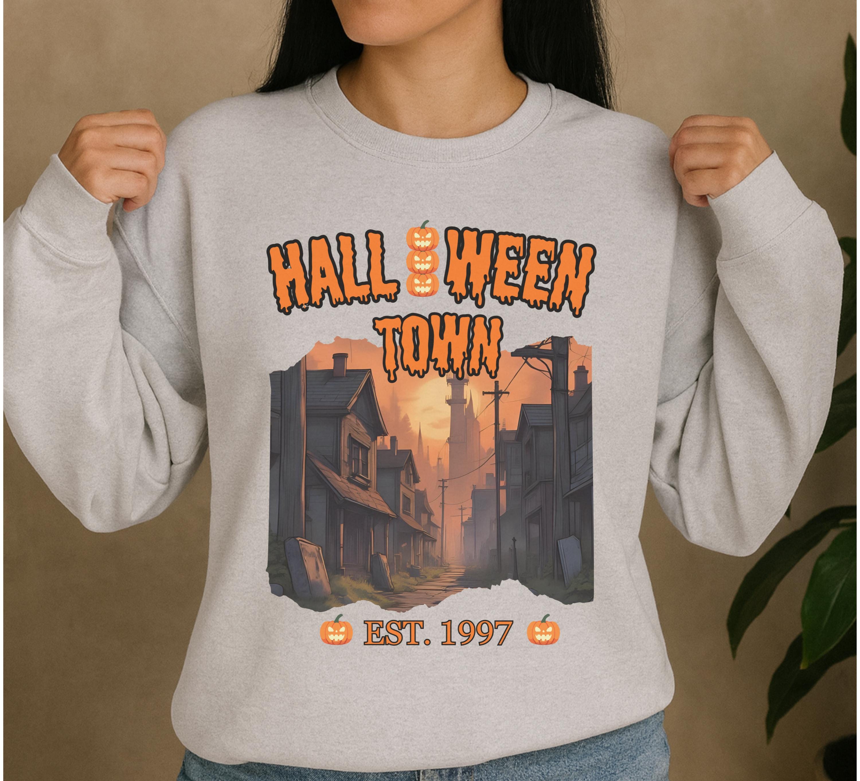Halloweentown Sweatshirt: Retro 90s Style Halloween Spooky Sweater