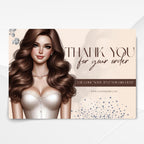 Elegant Brown Thank You Card Template: Small Business (Canva Editable)