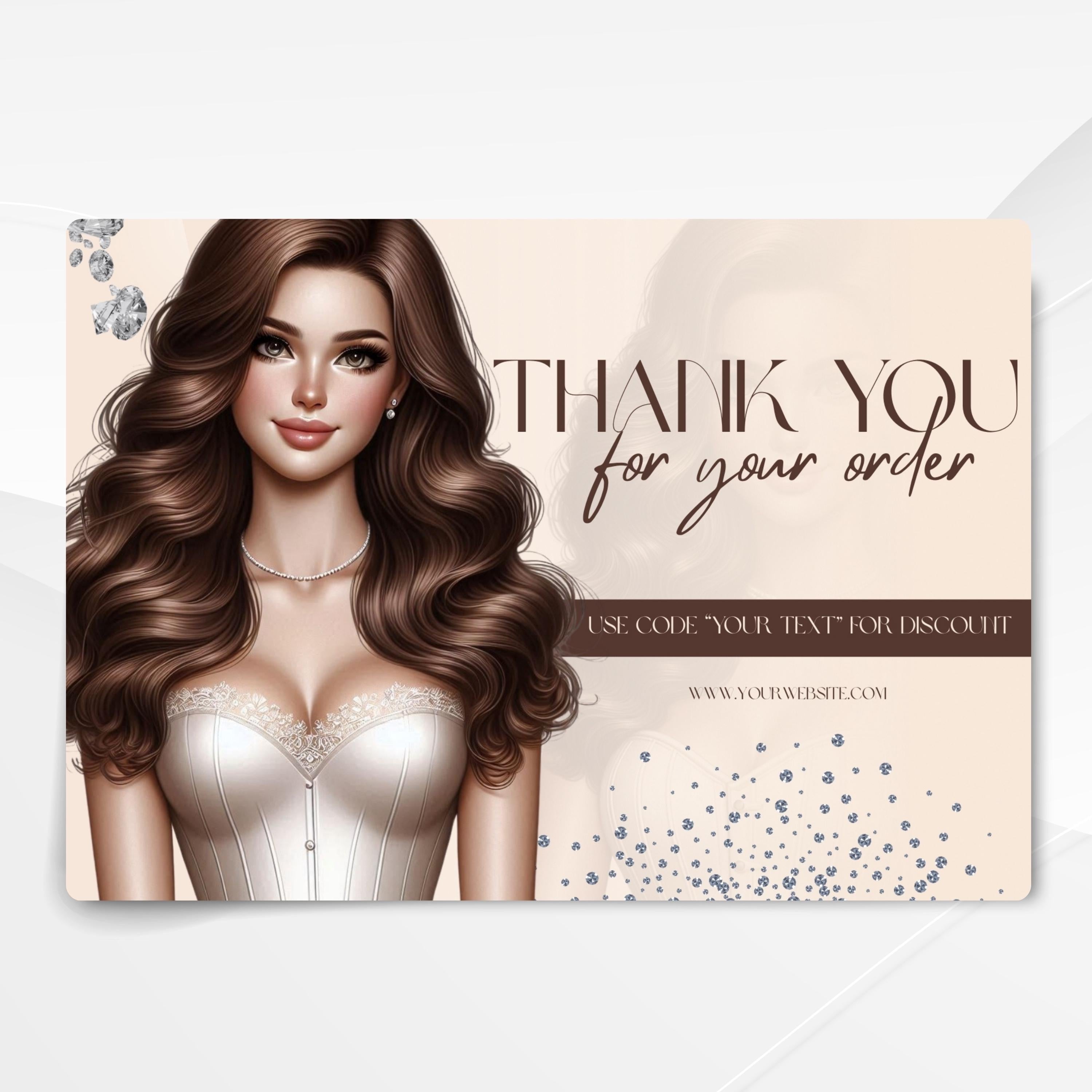 Elegant Brown Thank You Card Template: Small Business (Canva Editable)