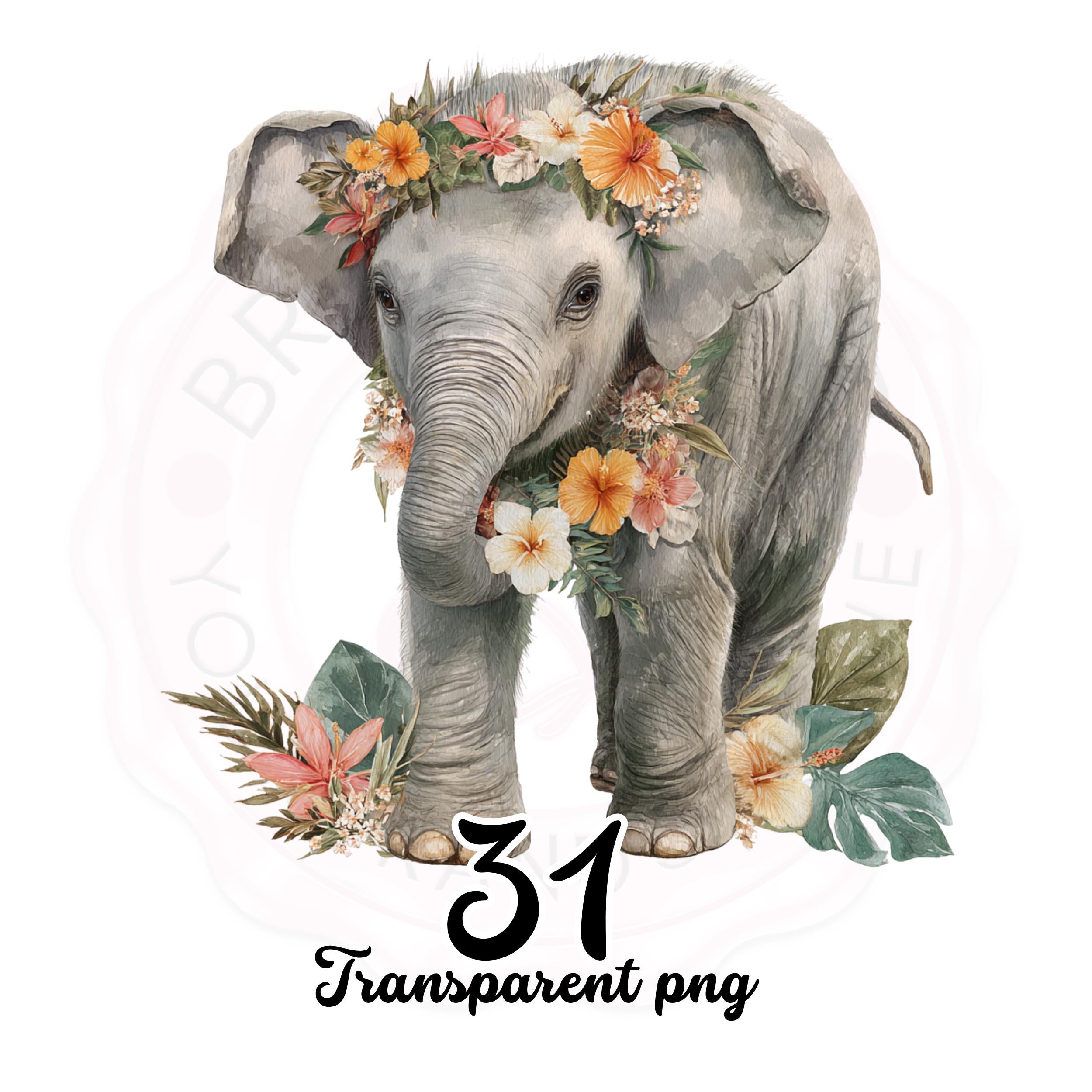 Watercolor Woodland & Sea Animal Clipart: 31 PNG Nursery Art Bundle