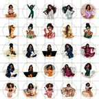 Black Women Selfcare Clipart PNG Bundle: Glam Goddess Illustrations