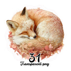 Watercolor Woodland & Sea Animal Clipart: 31 PNG Nursery Art Bundle