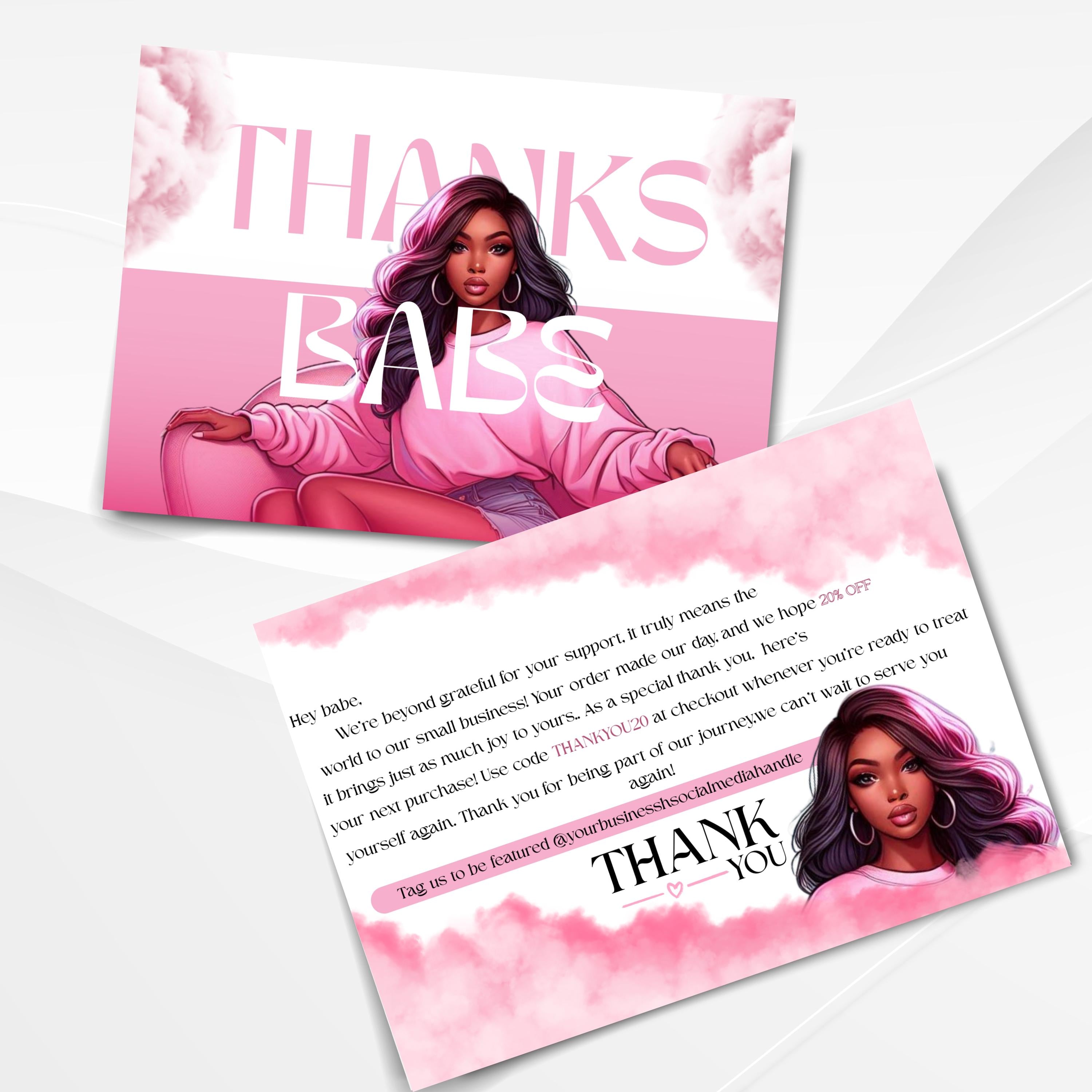 DIY Thank You Card Template: Editable Small Business Packaging (Canva)