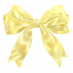 Watercolor Bow Clipart Bundle: Yellow Satin Ribbon PNG (Digital Download