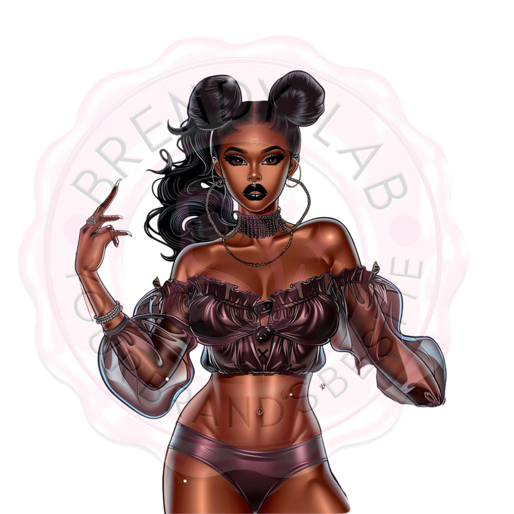 Black Girl Witch Clipart: Fall Fashion PNGs for Halloween
