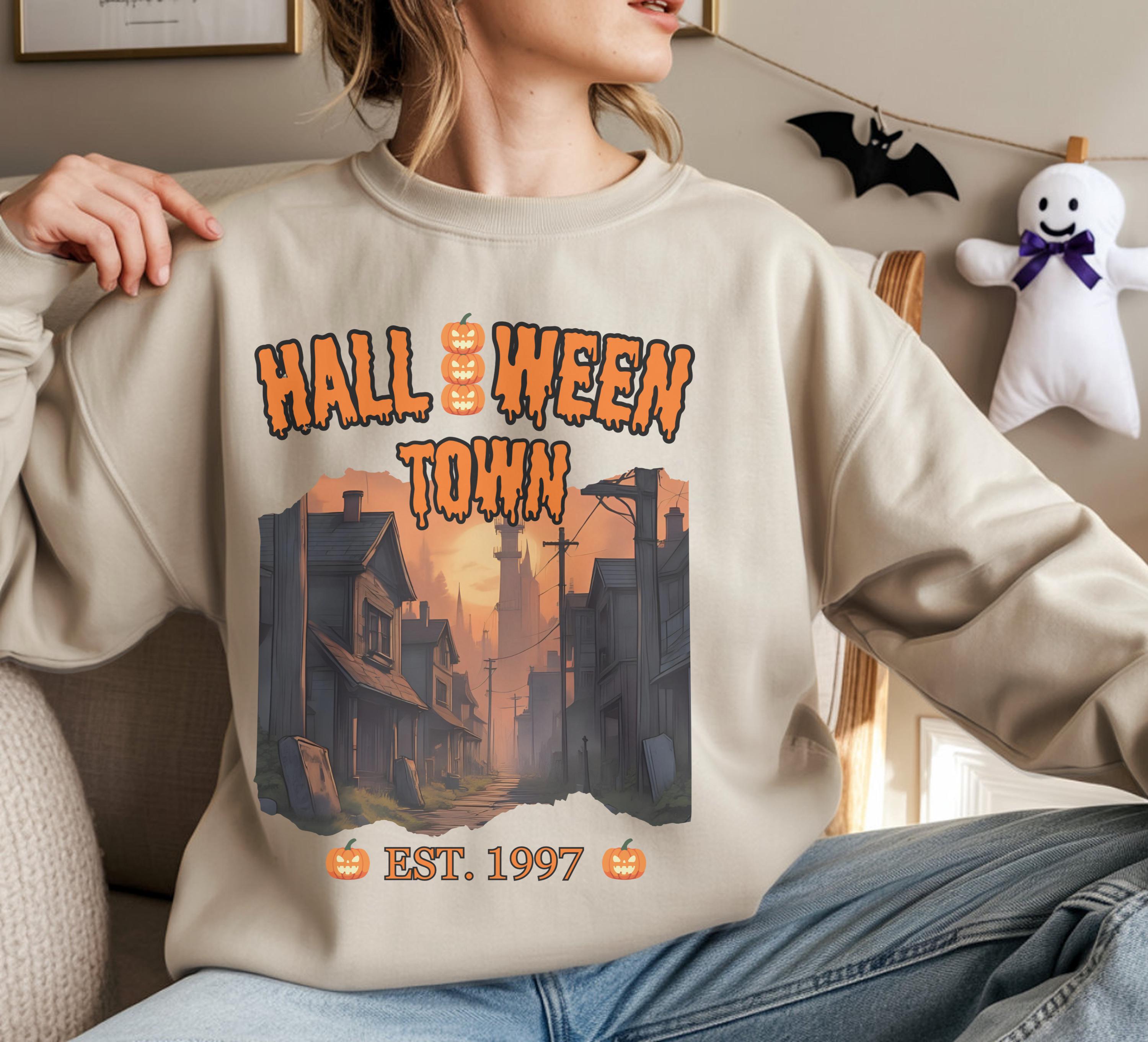 Halloweentown Sweatshirt: Retro 90s Style Halloween Spooky Sweater
