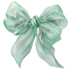 Watercolor Green Bow Clipart Bundle: Satin Ribbon PNG Graphics