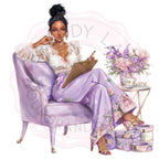 Lilac Watercolor Clipart Bundle: Cozy Lifestyle PNG Images
