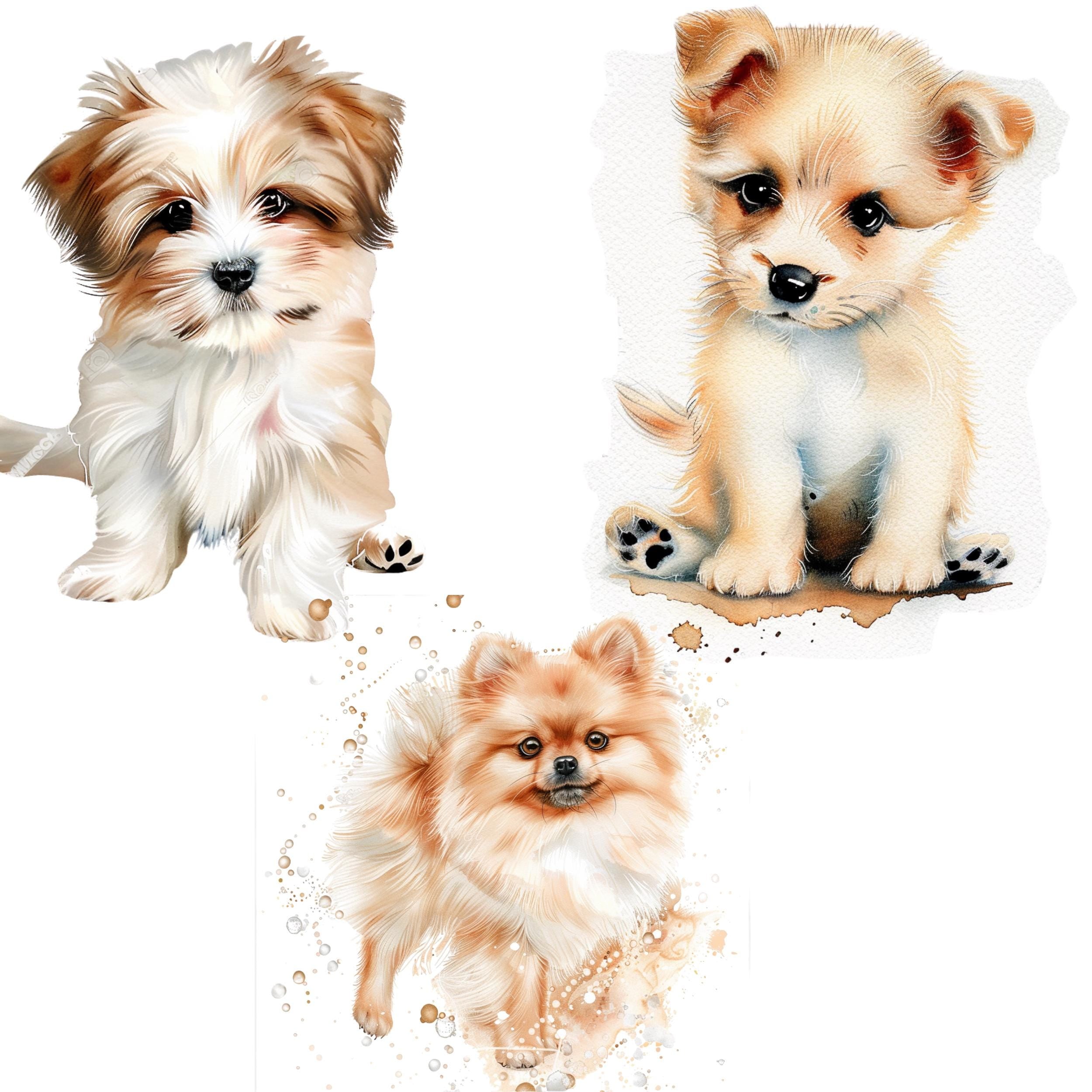 Watercolor Dog Clipart Bundle: 90+ Puppy PNGs, Pet Lover Design