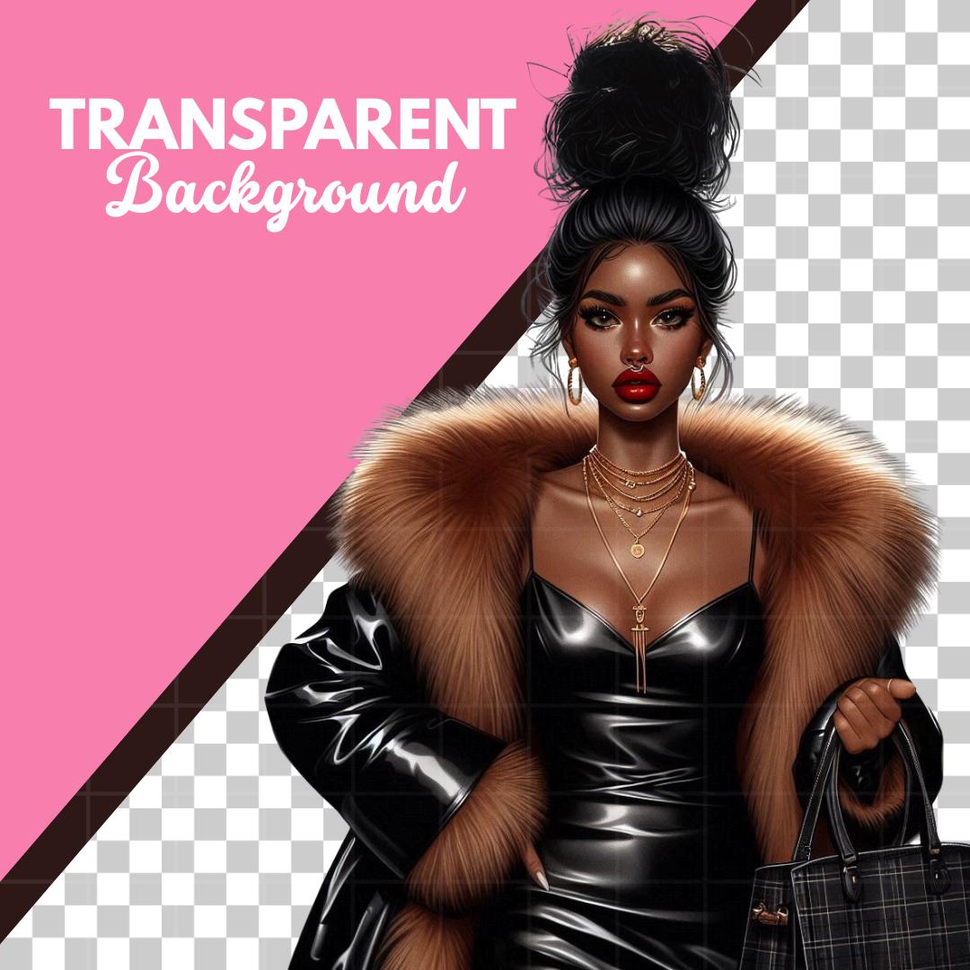 Black Woman Art: Glam Goddess Illustrations - Print-on-Demand, Journaling