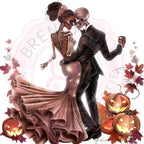 Halloween Skeleton Clipart: Spooky Chefs & Gothic Couples