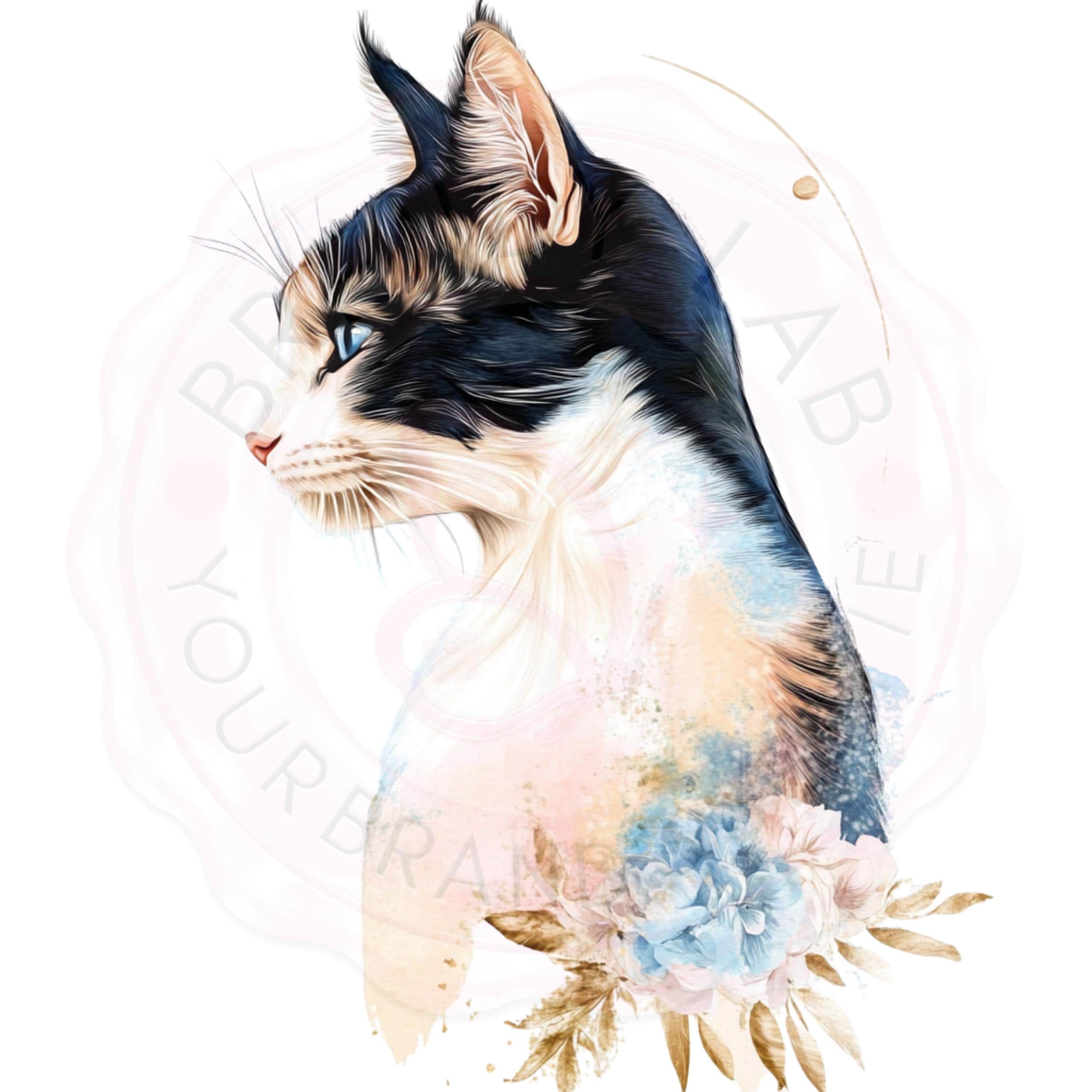 Watercolor Cat Clipart Bundle: Realistic Pet Portraits