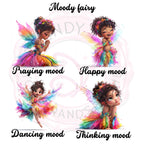 Rainbow Fairy Clipart Set: Magical Girls PNG