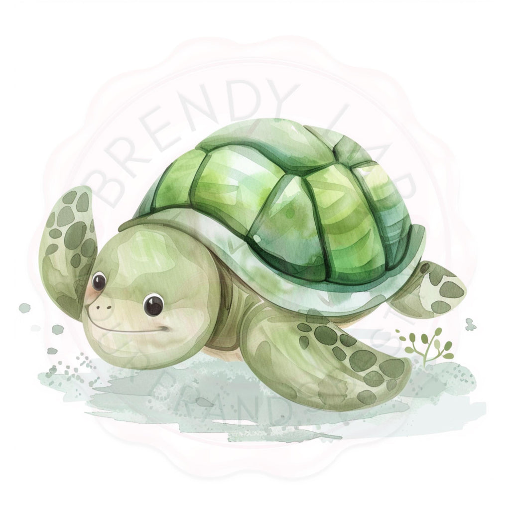 Watercolor Sea Animals Clipart Bundle , Cute Ocean Creatures PNG | Dolphin, Whale, Turtle, Shark, Jellyfish, Crab, Octopus