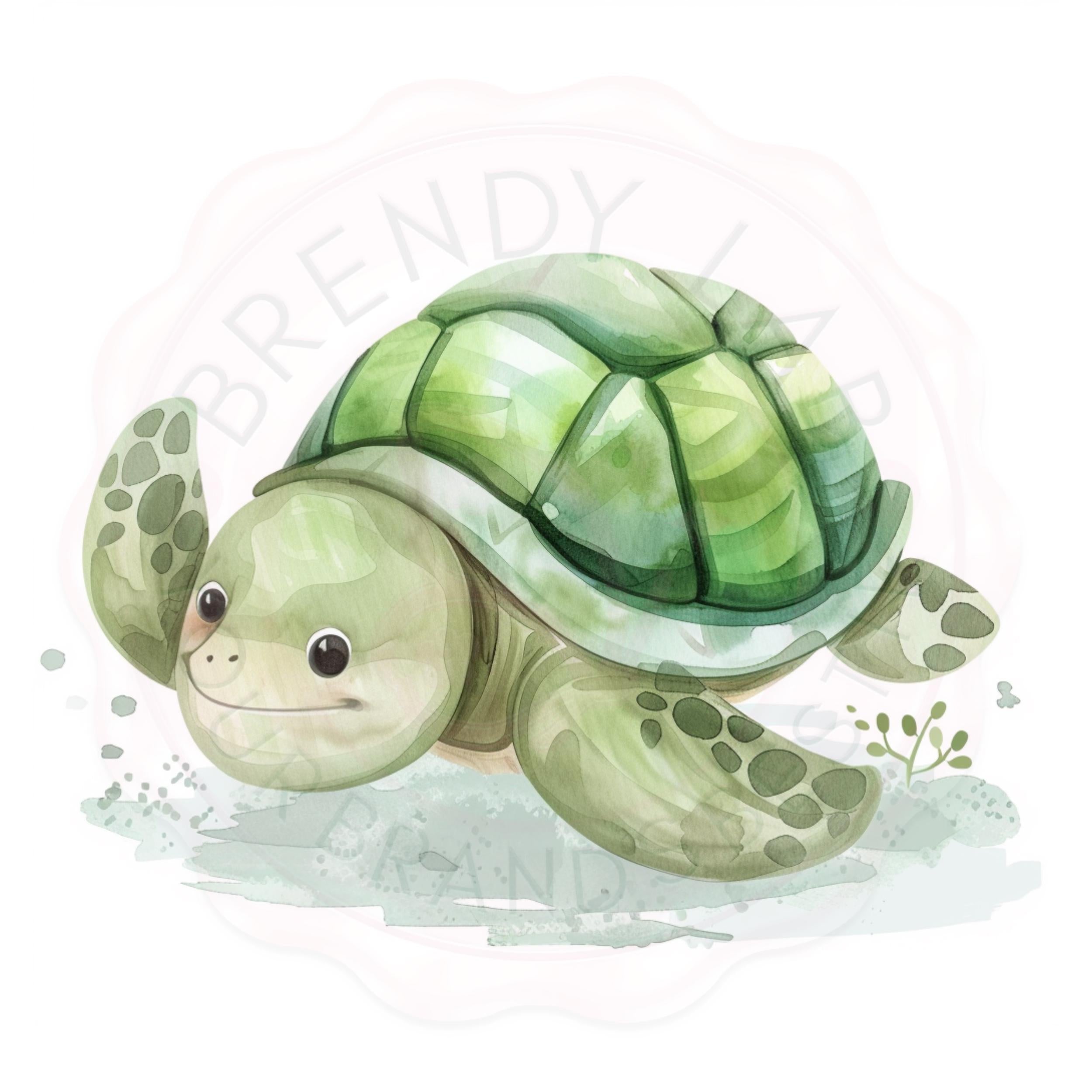 Watercolor Sea Animals Clipart Bundle , Cute Ocean Creatures PNG | Dolphin, Whale, Turtle, Shark, Jellyfish, Crab, Octopus