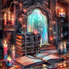 Witchy Halloween Backgrounds: Spooky Digital Clipart Bundle (PNG)