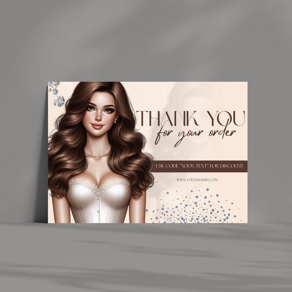 Elegant Brown Thank You Card Template: Small Business (Canva Editable)