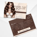 Elegant Brown Thank You Card Template: Small Business (Canva Editable)