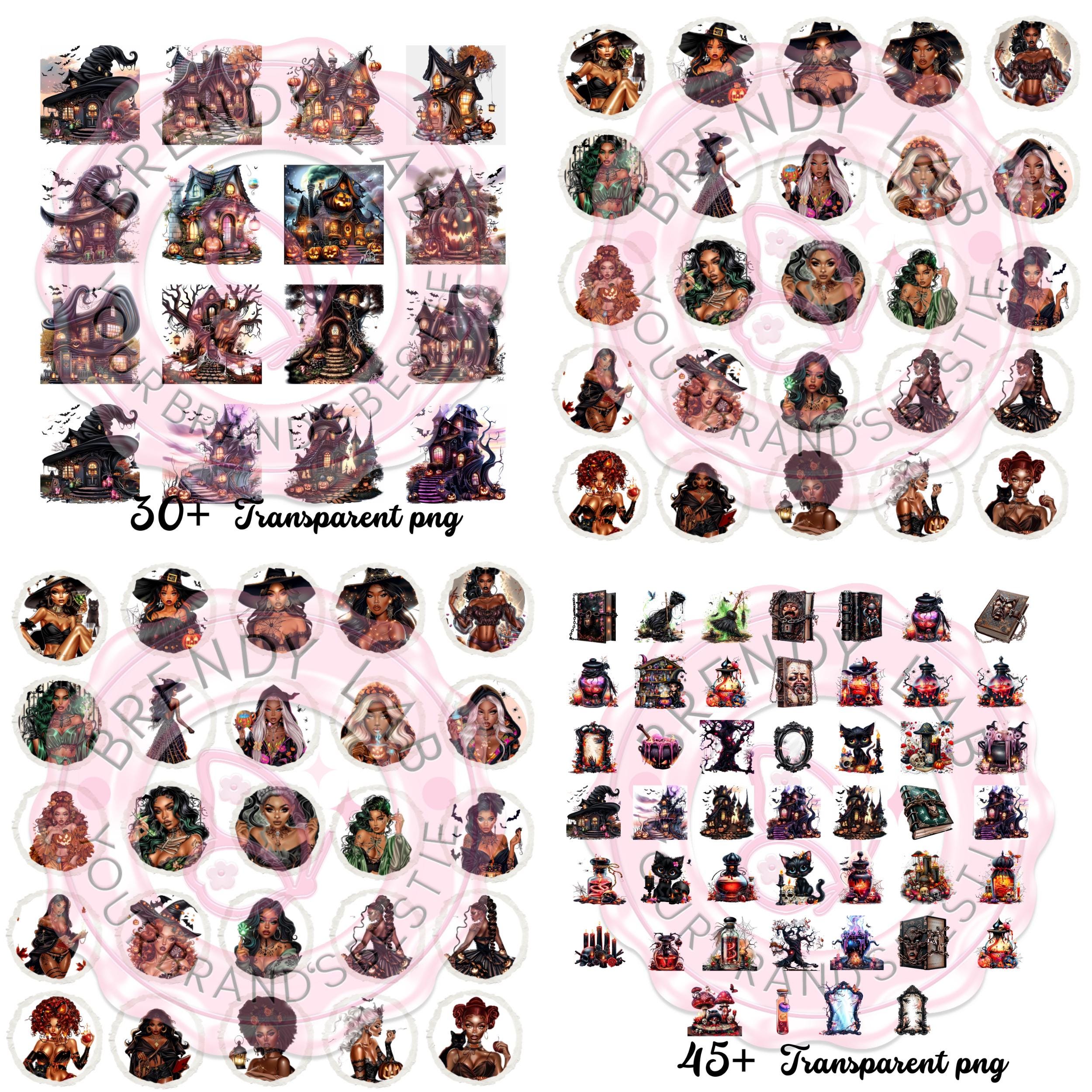 Halloween Clipart Mega Bundle: Witch, Ghost, Sublimation Designs